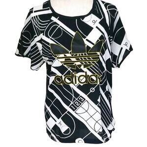 Adidas Black & Yellow Street Wear Top